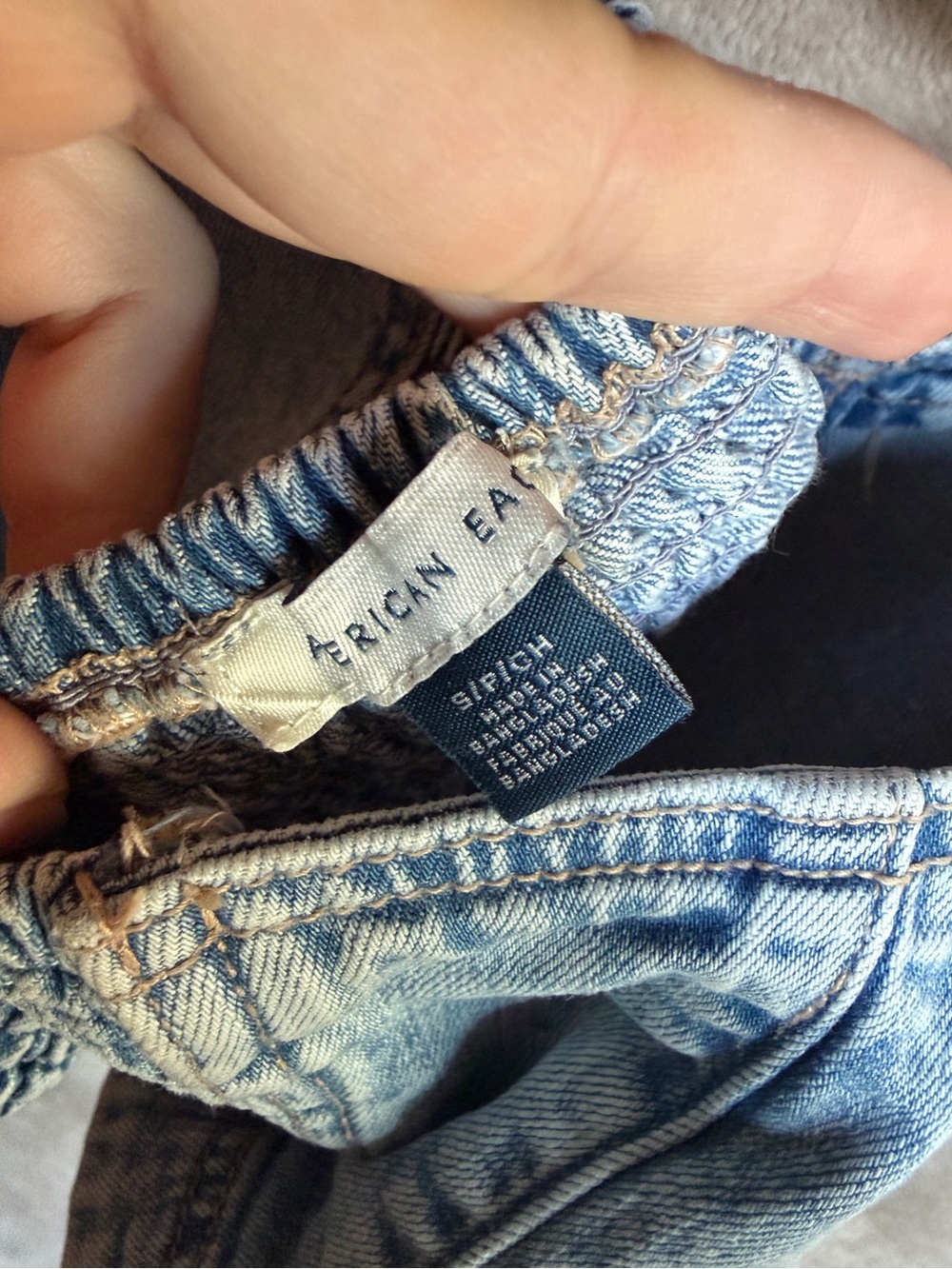 American Eagle Denim Button-Front Crop Top Blue S - Picture 5 of 5